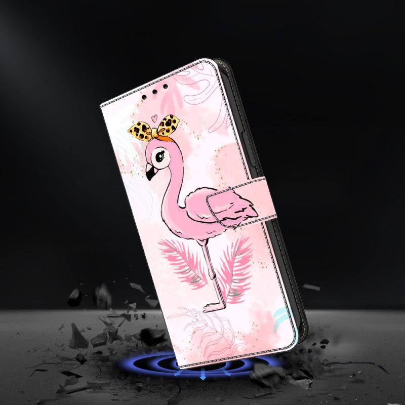 Folio-hoesje Samsung Galaxy S26 Plus Roze Vogelmotief
