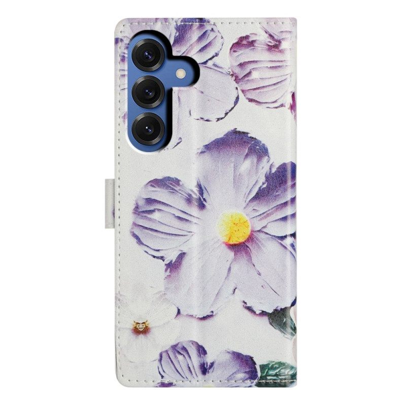 Folio-hoesje Samsung Galaxy S26 Plus Telefoonhoesje Paarse Bloemen