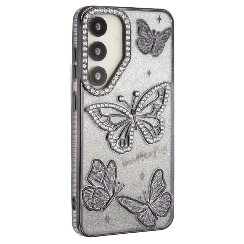 Hoesje Samsung Galaxy S26 Plus 3d-vlinders En Strass-steentjes