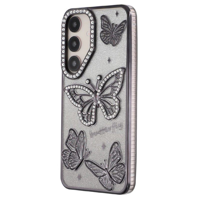 Hoesje Samsung Galaxy S26 Plus 3d-vlinders En Strass-steentjes