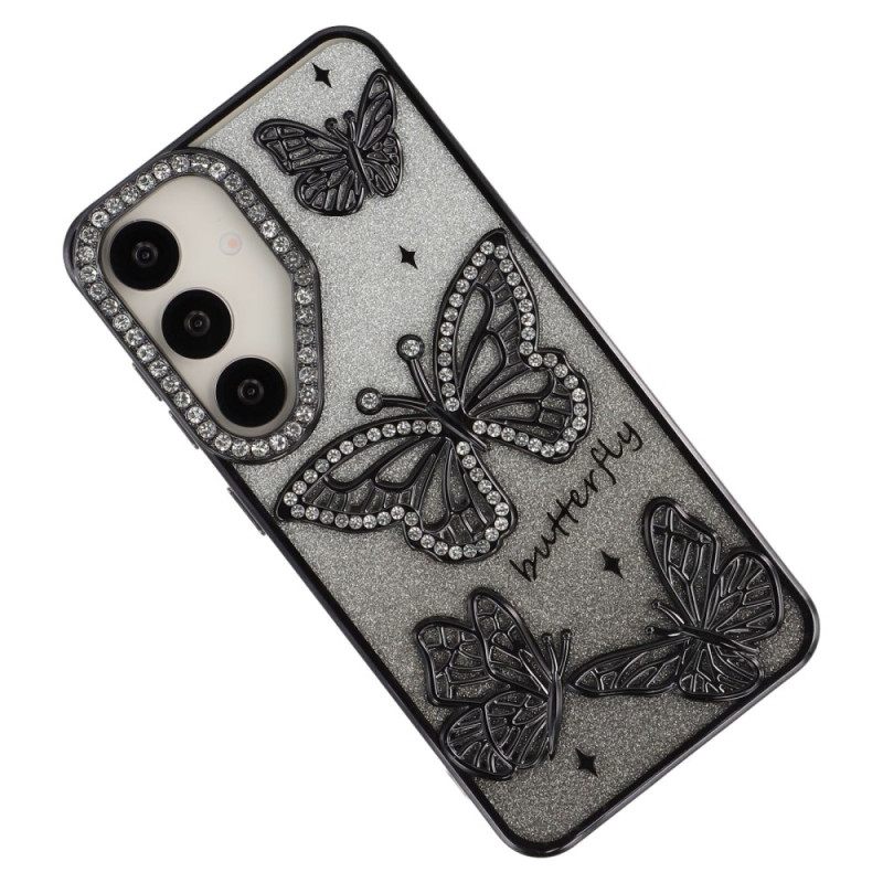 Hoesje Samsung Galaxy S26 Plus 3d-vlinders En Strass-steentjes