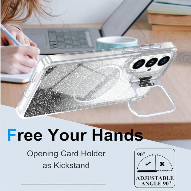 Hoesje Samsung Galaxy S26 Plus Magnetische Glitter Met Kleurverloop En Achterkant