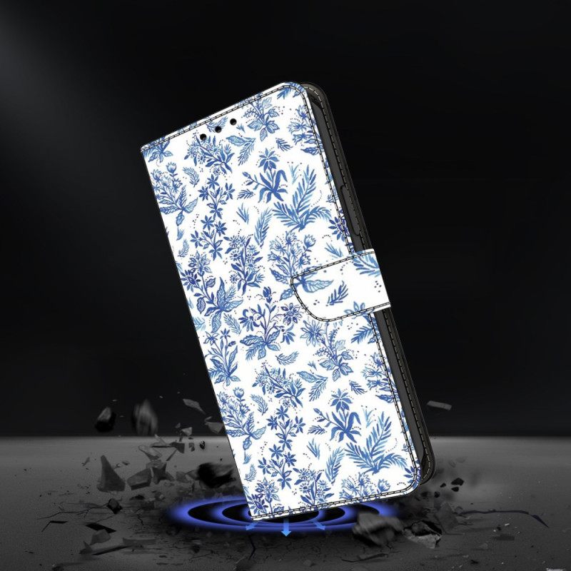 Leren Hoesje Samsung Galaxy S26 Plus Bloemenveld Bescherming Hoesje