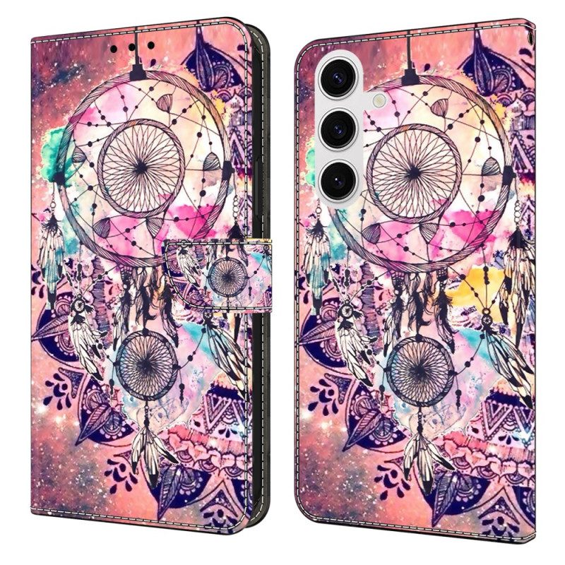 Leren Hoesje Samsung Galaxy S26 Plus Dromenvangerpatroon Bescherming Hoesje
