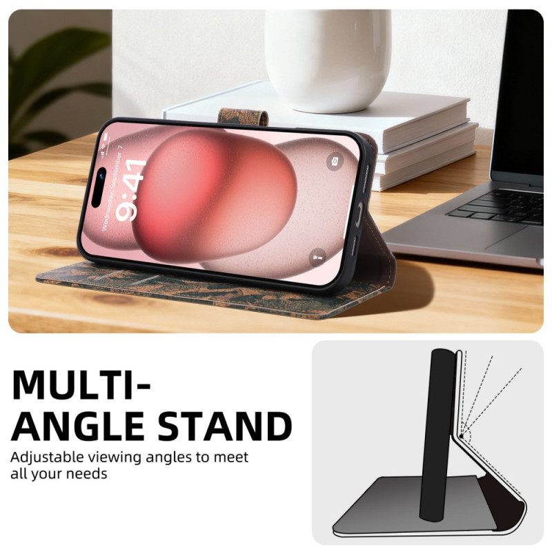 Leren Hoesje Samsung Galaxy S26 Plus Etnisch Patroon