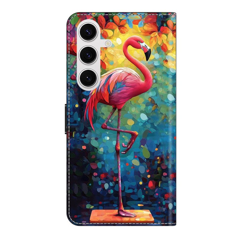Leren Hoesje Samsung Galaxy S26 Plus Kunstflamingo Bescherming Hoesje