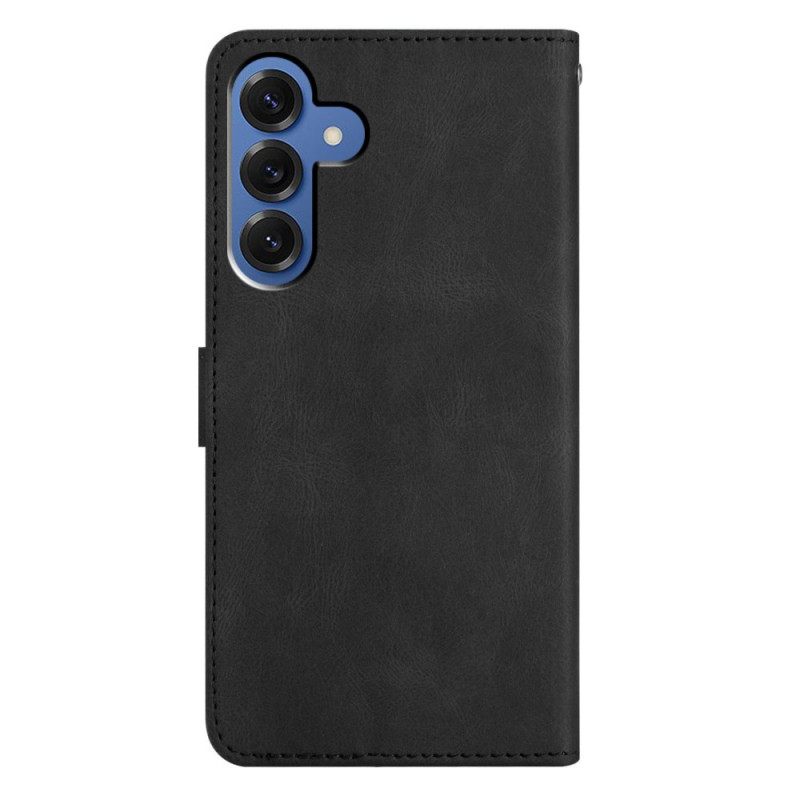 Leren Hoesje Samsung Galaxy S26 Plus Lijnen Bescherming Hoesje