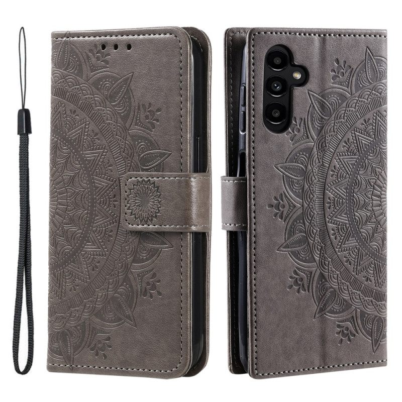 Leren Hoesje Samsung Galaxy S26 Plus Mandala Zon Bescherming Hoesje