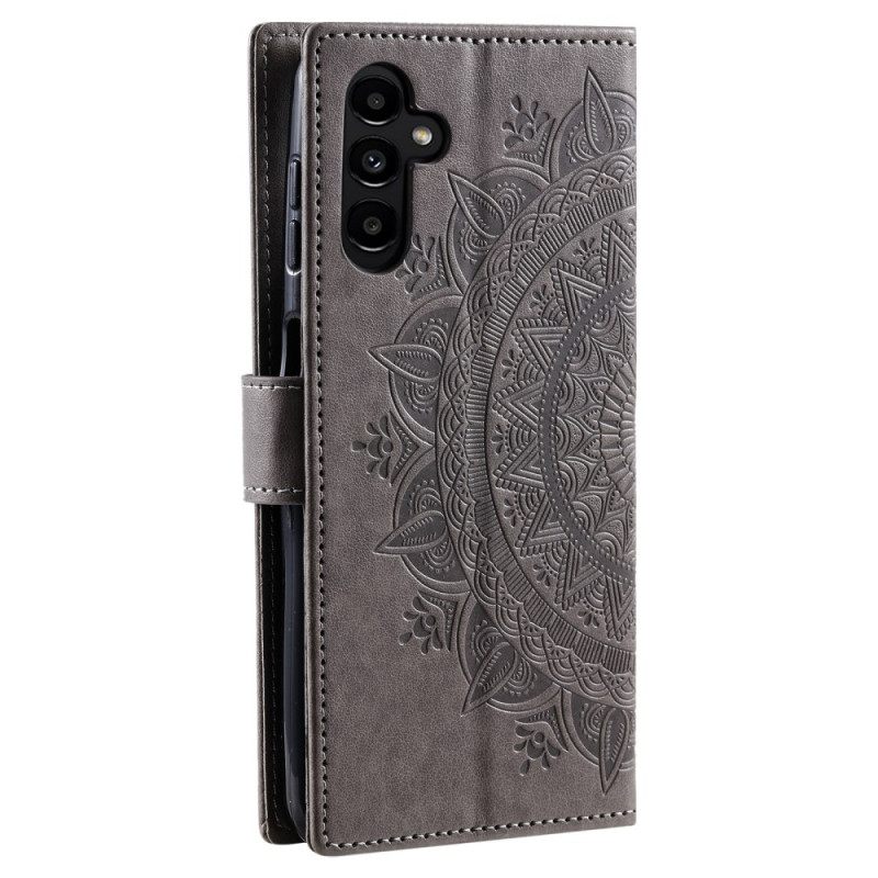 Leren Hoesje Samsung Galaxy S26 Plus Mandala Zon Bescherming Hoesje