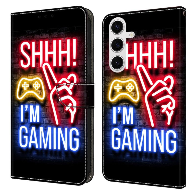 Leren Hoesje Samsung Galaxy S26 Plus Neonpatroon