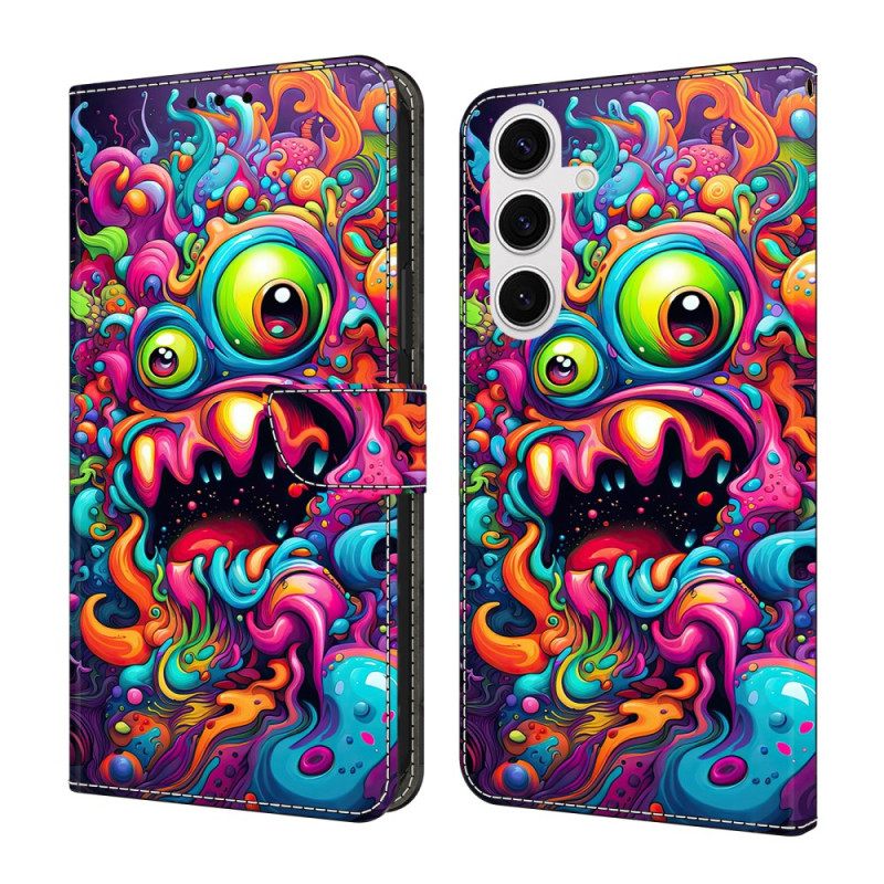 Leren Hoesje Samsung Galaxy S26 Plus Qilin Graffitimotief Bescherming Hoesje