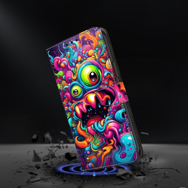 Leren Hoesje Samsung Galaxy S26 Plus Qilin Graffitimotief Bescherming Hoesje