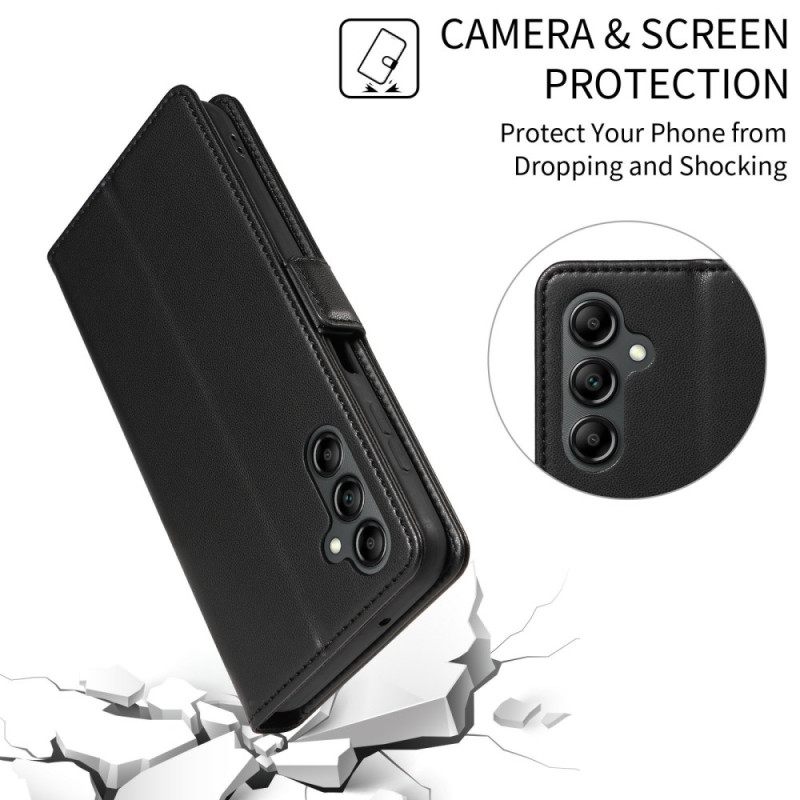 Leren Hoesje Samsung Galaxy S26 Plus Rfid-blokkering Bescherming Hoesje