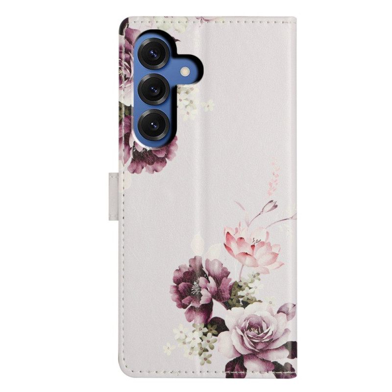 Leren Hoesje Samsung Galaxy S26 Plus Rozenkruispatroon Bescherming Hoesje