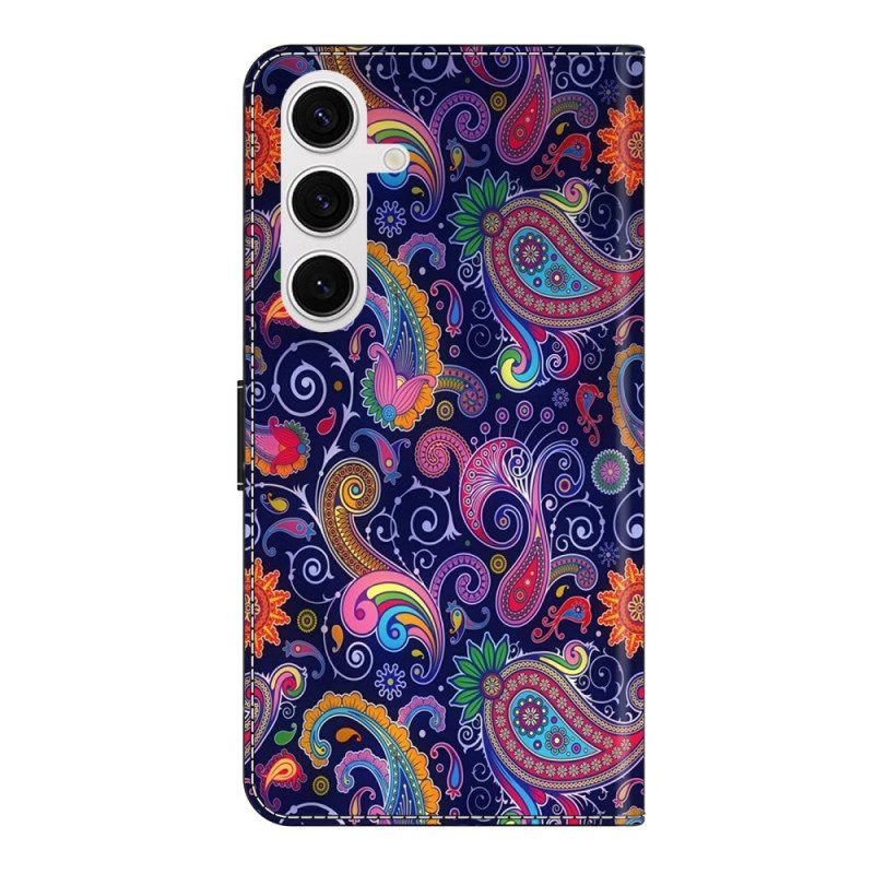 Leren Hoesje Voor Samsung Galaxy S26 Plus Etnische Wijnrank