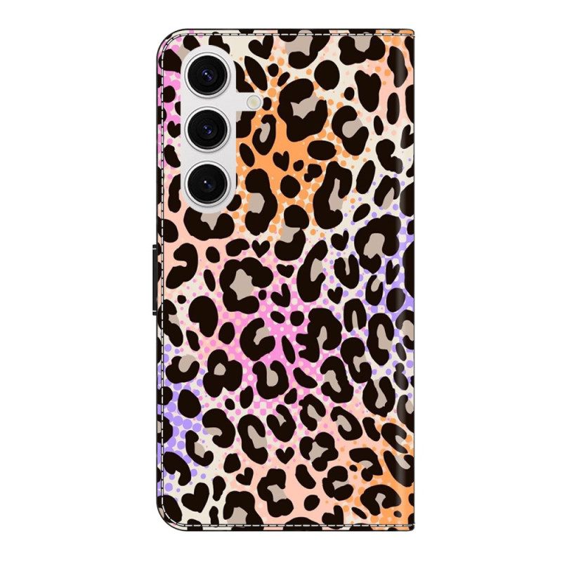 Leren Hoesje Voor Samsung Galaxy S26 Plus Gevlekte Luipaardprint