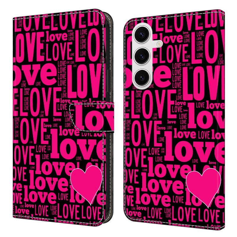Leren Hoesje Voor Samsung Galaxy S26 Plus Liefde