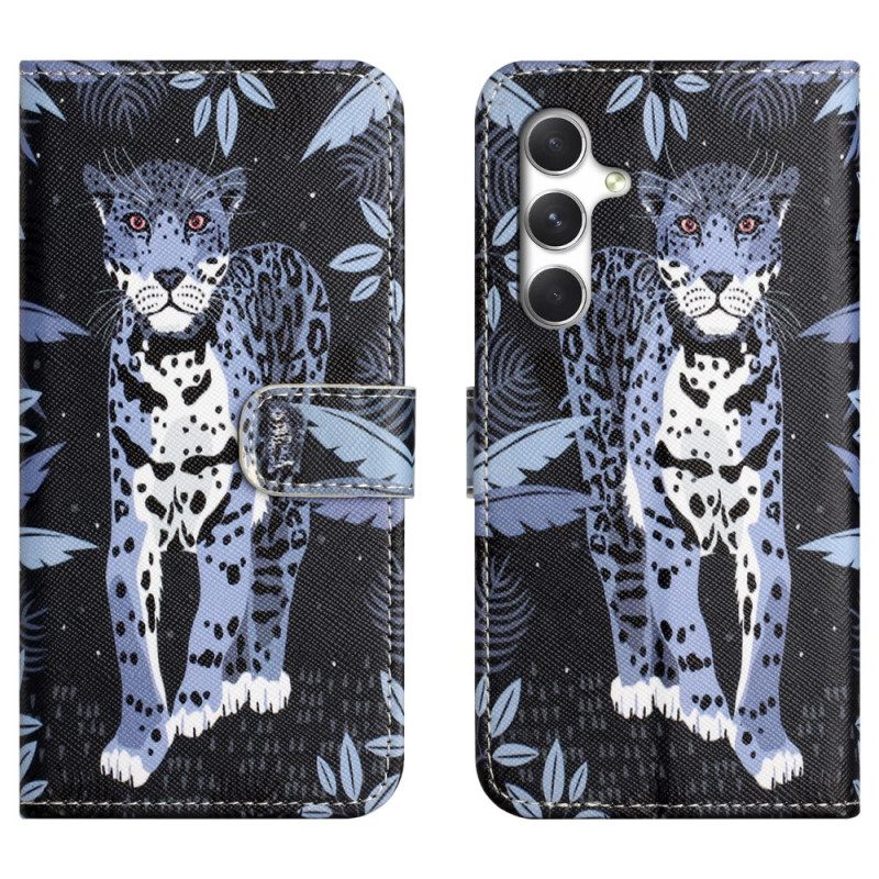 Leren Hoesje Voor Samsung Galaxy S26 Plus Luipaard