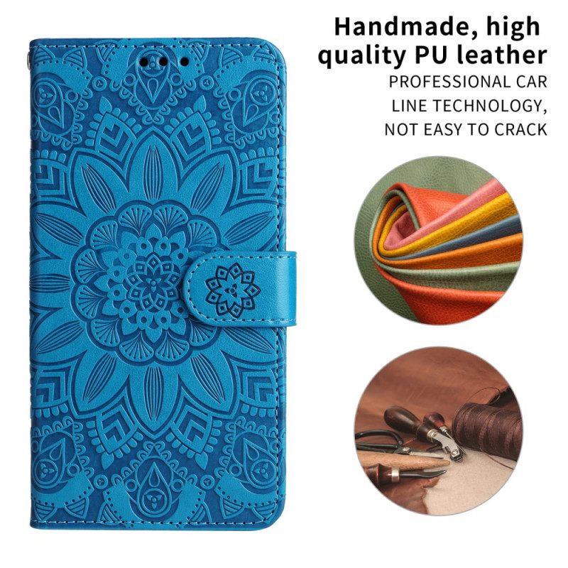 Leren Hoesje Voor Samsung Galaxy S26 Plus Mandala