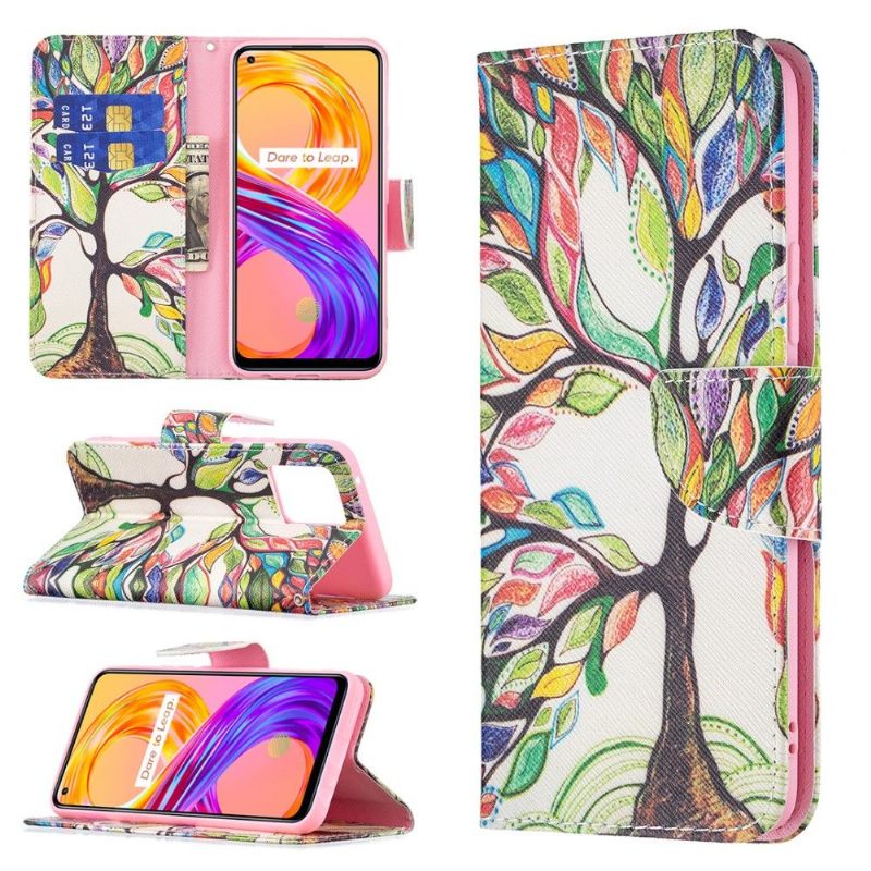 Folio-hoesje voor Realme 8 / 8 Pro Anti-fall Boomtekening