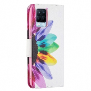 Folio-hoesje voor Realme 8 / 8 Pro Anti-fall Gekleurde Bloemblaadjes