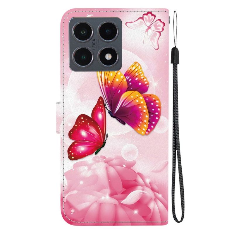 Bescherming Hoesje Xiaomi 15t Roze Vlinders