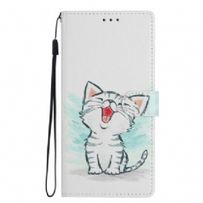Flip Case Leren Xiaomi 15t Blij Katje