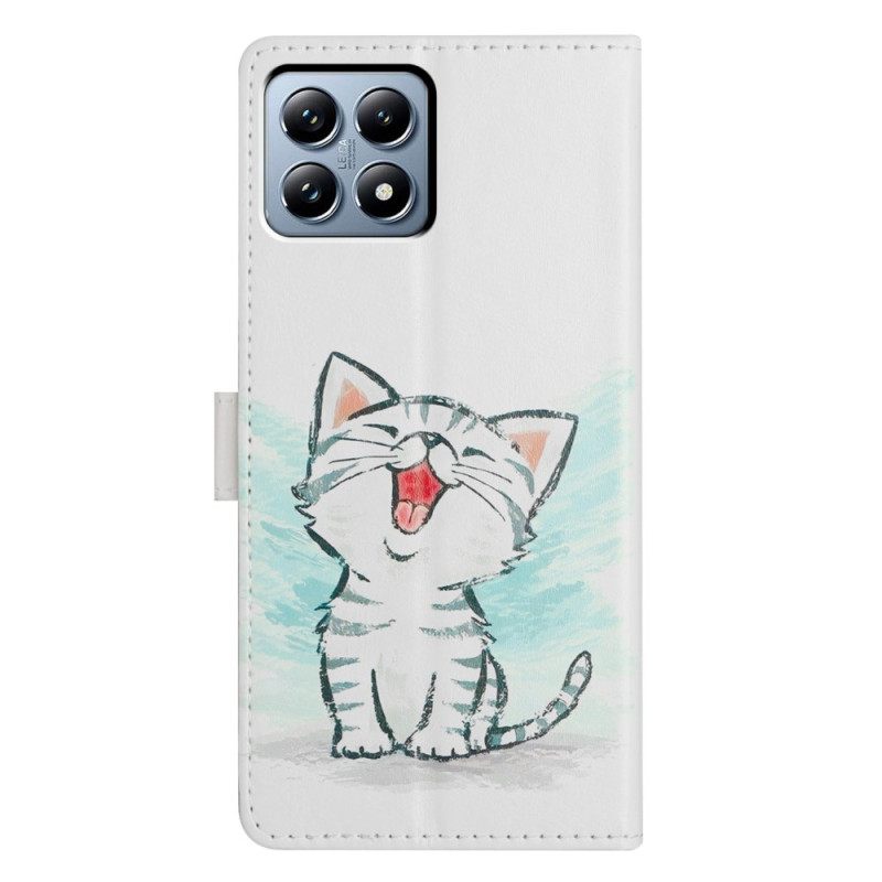 Flip Case Leren Xiaomi 15t Blij Katje