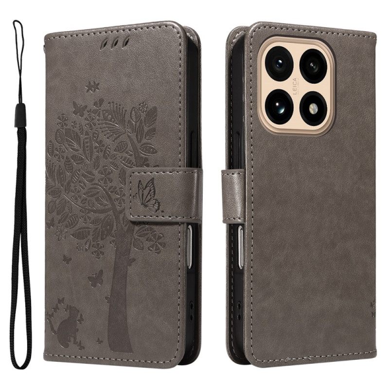 Flip Case Leren Xiaomi 15t Kat En Boom