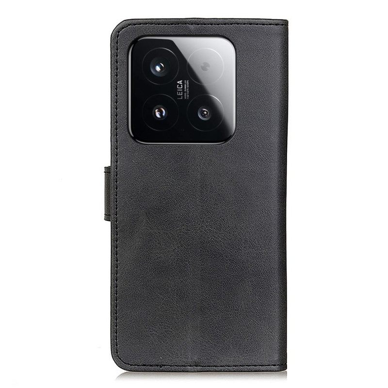 Flip Case Leren Xiaomi 15t Mat Kunstleer