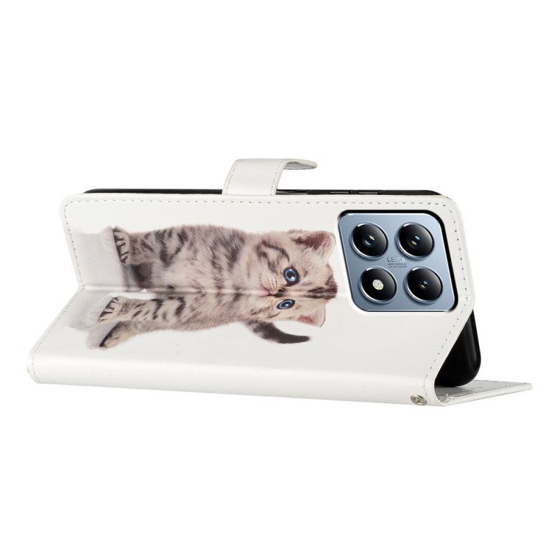 Flip Case Leren Xiaomi 15t Schattige Kat