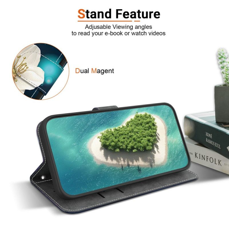 Flip Case Leren Xiaomi 15t Wit Magnolia's