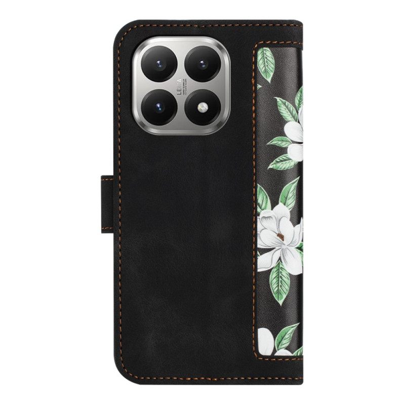 Folio-hoesje Xiaomi 15t Telefoonhoesje Bloemendesign Met Bandje