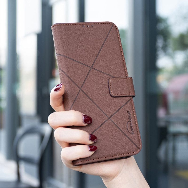 Folio-hoesje Xiaomi 15t Telefoonhoesje Geometrisch Patroon Binfen-kleur