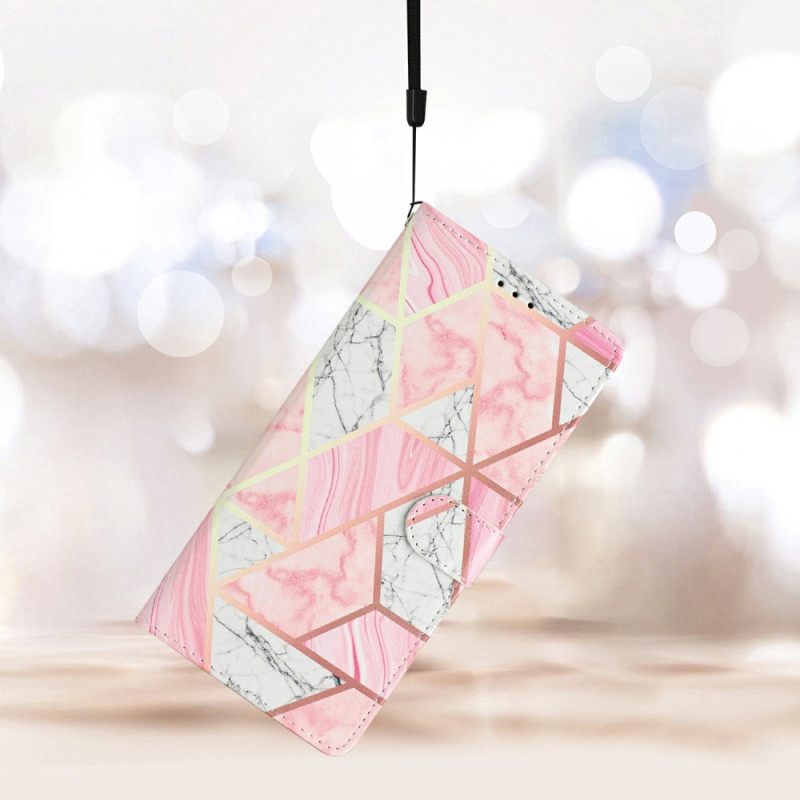 Folio-hoesje Xiaomi 15t Telefoonhoesje Roze Marmer