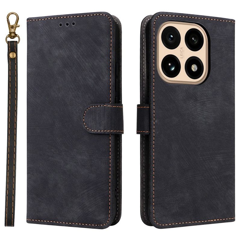 Folio-hoesje Xiaomi 15t Telefoonhoesje Suède-effect Met Rfid-bescherming