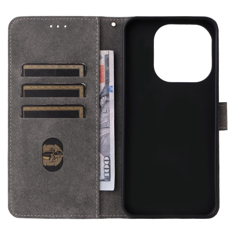 Folio-hoesje Xiaomi 15t Telefoonhoesje Suède-effect Met Rfid-bescherming