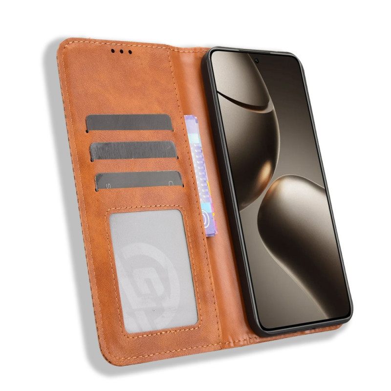 Folio-hoesje Xiaomi 15t Telefoonhoesje Vintage Afwerking