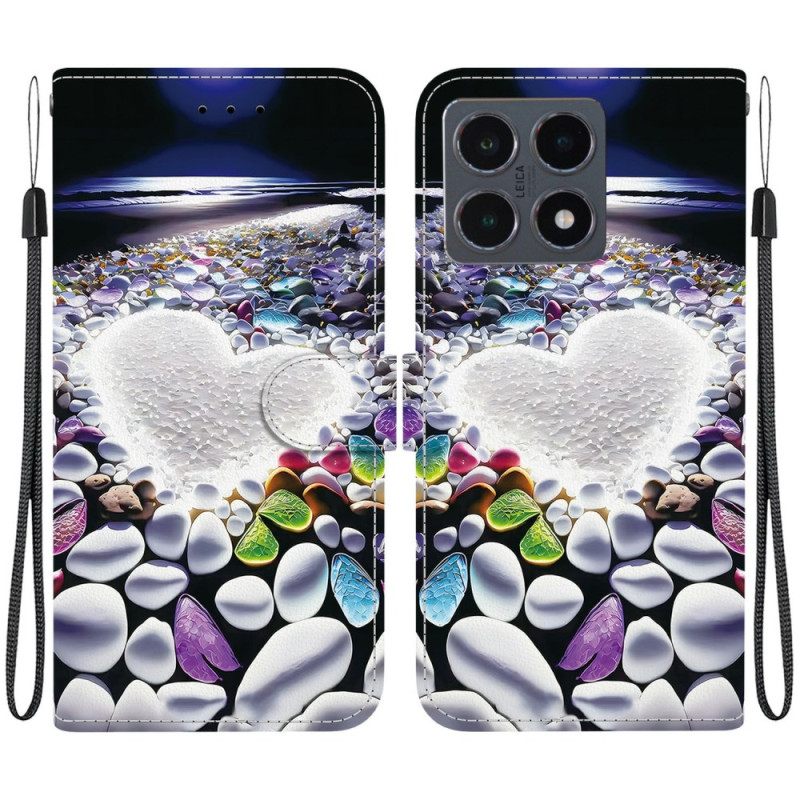 Folio-hoesje Xiaomi 15t Telefoonhoesje Wit Hart