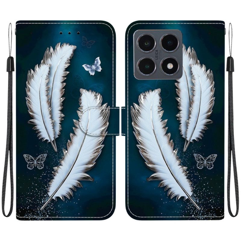 Folio-hoesje Xiaomi 15t Witte Veren