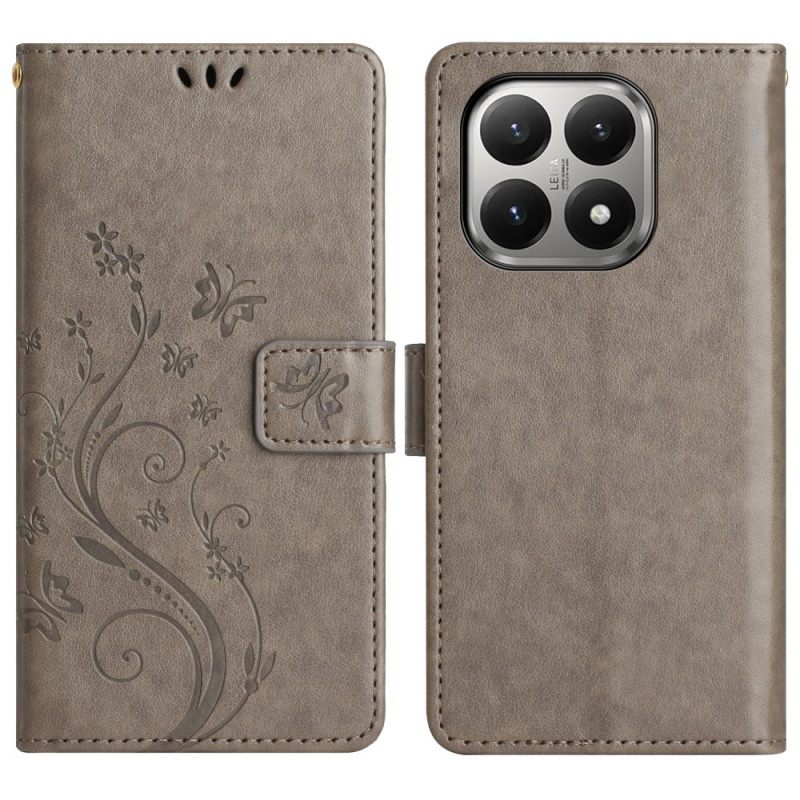 Leren Hoesje Voor Xiaomi 15t Floralie