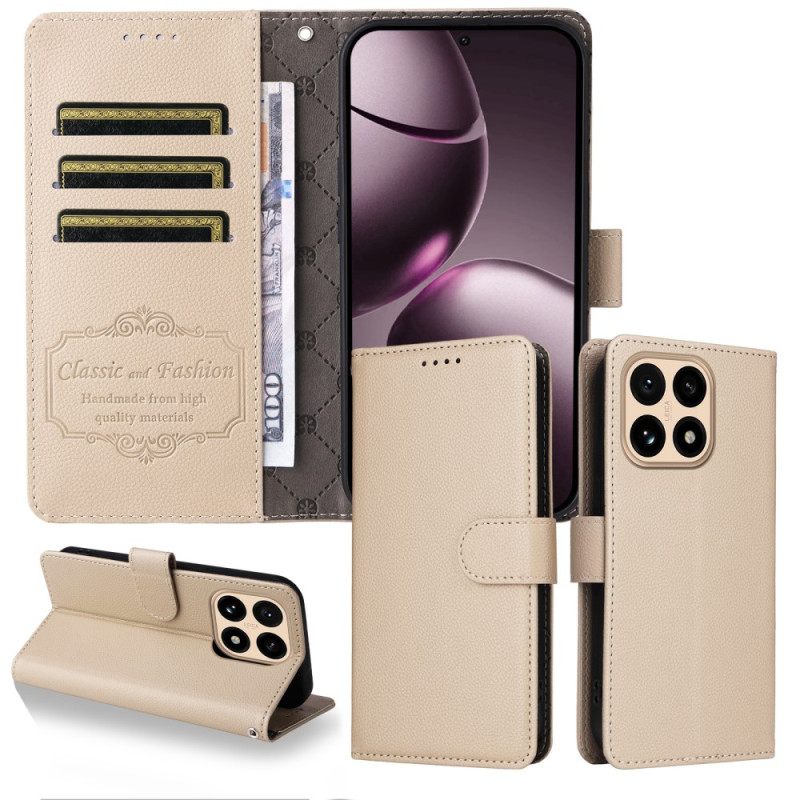 Leren Hoesje Voor Xiaomi 15t Kunstleer Met Textuur