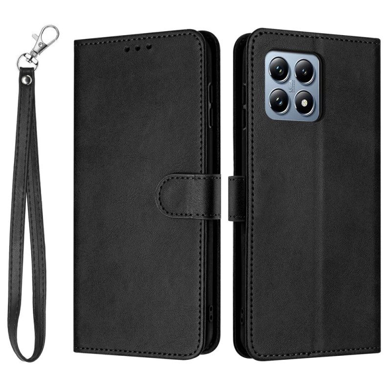 Leren Hoesje Voor Xiaomi 15t Leerlook Met Bandje