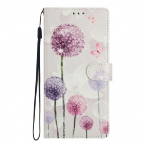 Leren Hoesje Voor Xiaomi 15t Paardenbloemen
