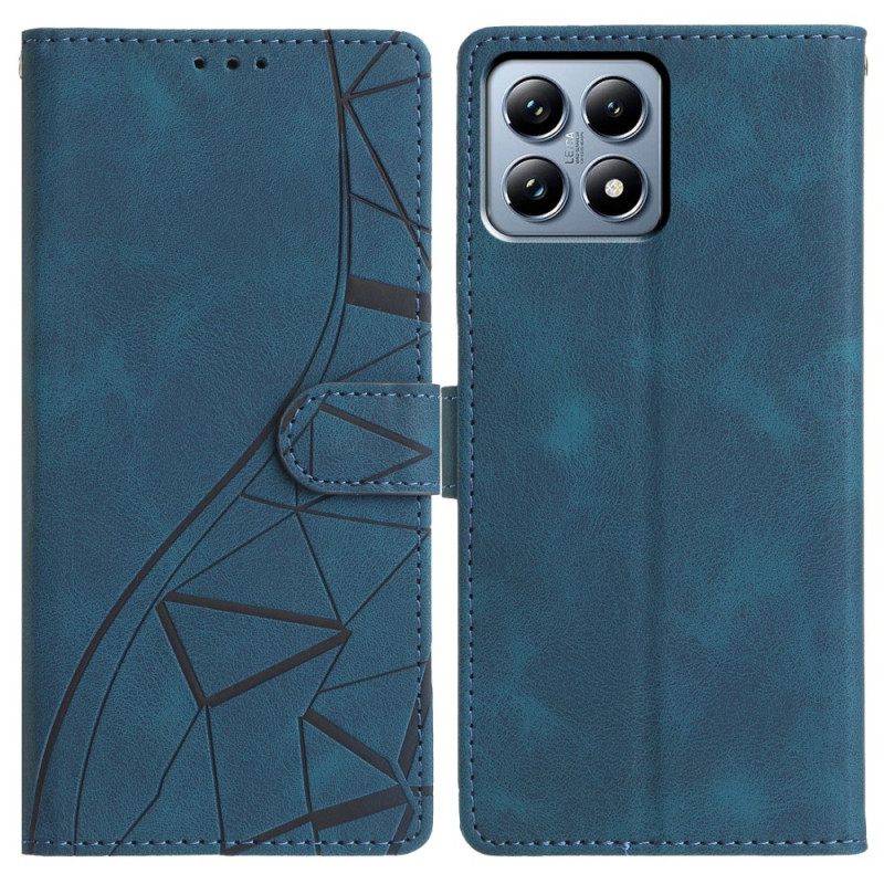 Leren Hoesje Xiaomi 15t Driehoekig Patroon