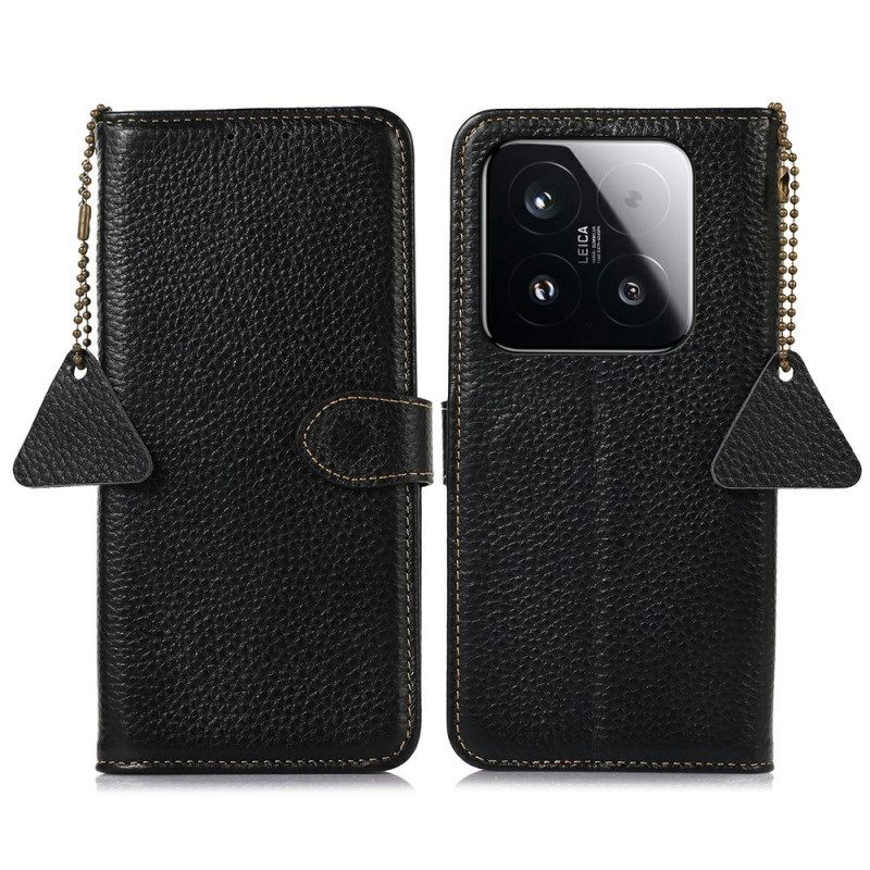 Leren Hoesje Xiaomi 15t Echt Leer Met Rfid-bescherming Bescherming Hoesje