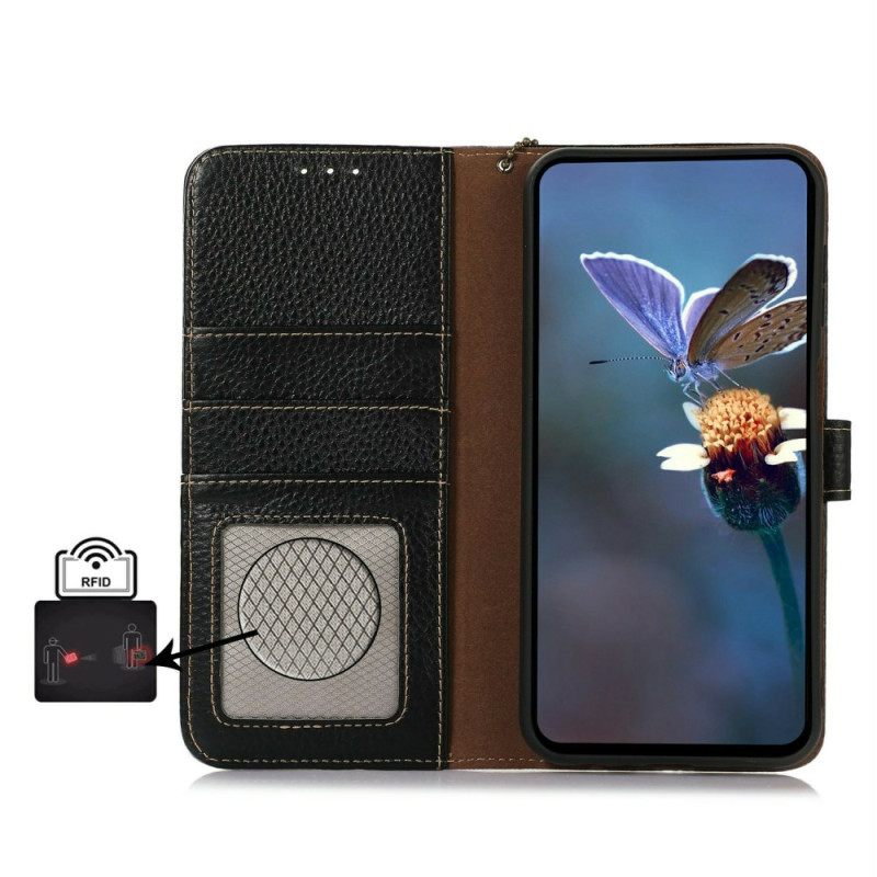 Leren Hoesje Xiaomi 15t Echt Leer Met Rfid-bescherming Bescherming Hoesje