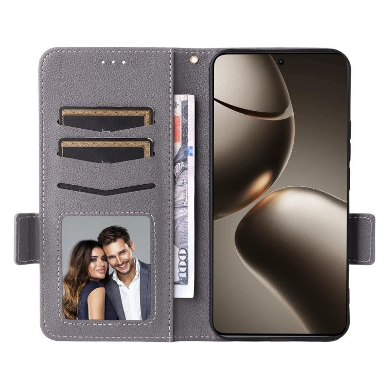 Leren Hoesje Xiaomi 15t Kunstleer Met Band Bescherming Hoesje