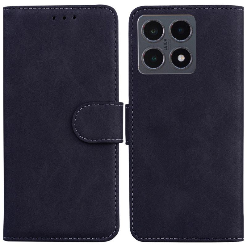 Leren Hoesje Xiaomi 15t Suède Design Bescherming Hoesje