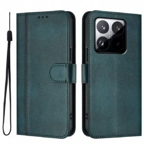 Leren Hoesje Xiaomi 15t Vintage Portemonnee Bescherming Hoesje